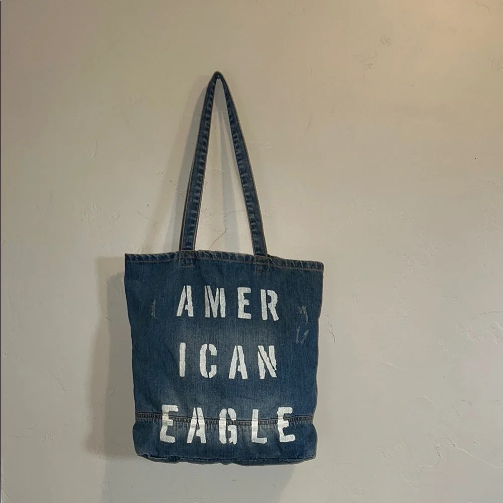 American‎ Eagle Blue Denim Bag